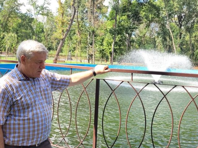 Aerator pentru lacul din Grădina Publică