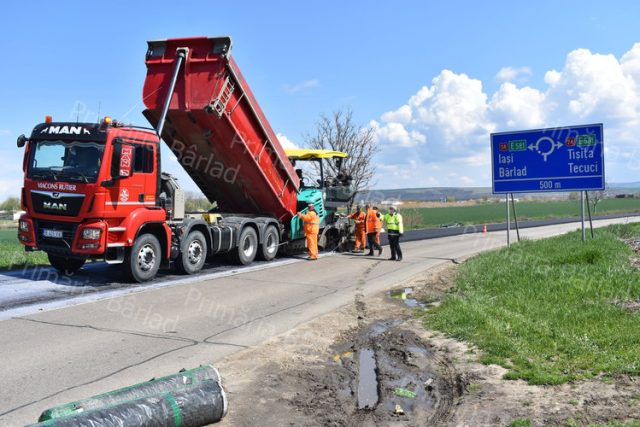 Lucrări de reabilitare a drumului Bârlad – Ivești – Podu Turcului
