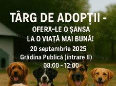 Târg de Adopții în Grădina Publică. Salvează un suflet fără glas! Adoptă, nu cumpăra!