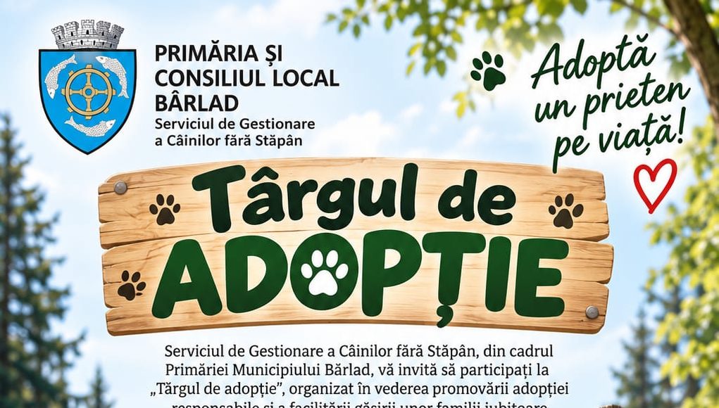 INVITAȚIE DESCHISĂ LA TÂRGUL DE ADOPȚII!