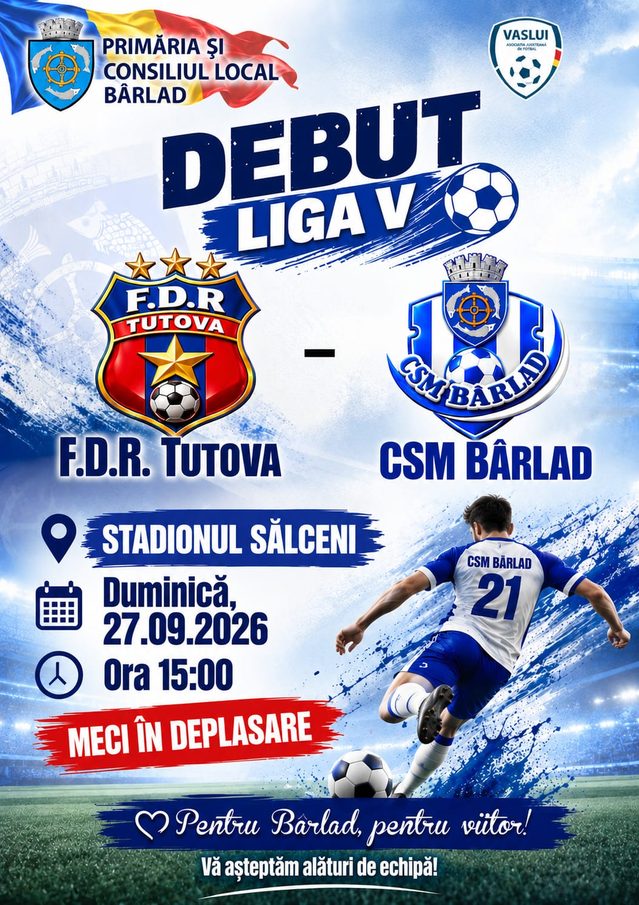 CSM BÂRLAD DEBUTEAZĂ ÎN LIGA A V-A