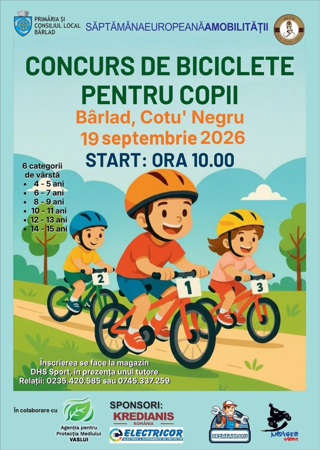 Sâmbătă, 19 septembrie, toți copiii sunt invitați la mișcare!