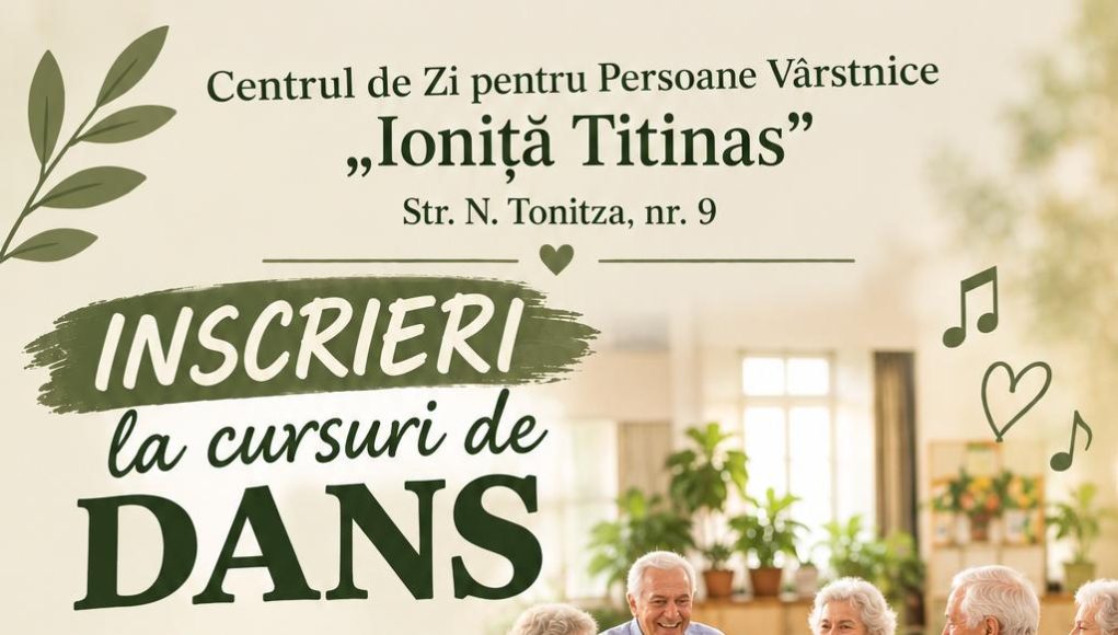 Curs gratuit de dans pentru seniorii din Bârlad. Încep înscrierile la Centrul de Zi „Ioniță Titinaș”