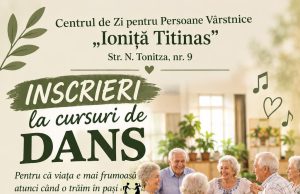 Curs gratuit de dans pentru seniorii din Bârlad. Încep înscrierile la Centrul de Zi „Ioniță Titinaș”